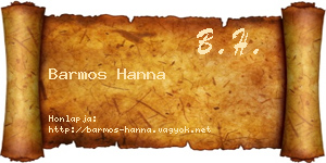 Barmos Hanna névjegykártya